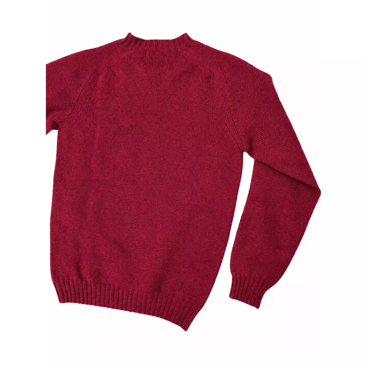 Harley of Scotland Brushed Wool Pullover Herren Maroon